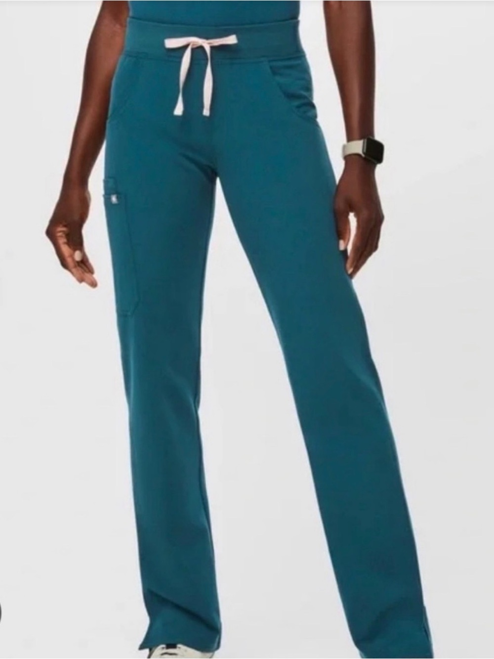 FIGS Limited Edition Caribbean Blue Kade Straight Leg Cargo Scrubs - Small
